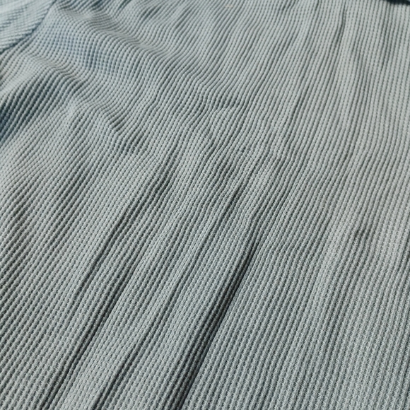 Sundance Sz L Mint Everyday Compliments Waffle Knit Cowl Neck Embroidered Sleeve - Picture 10 of 10